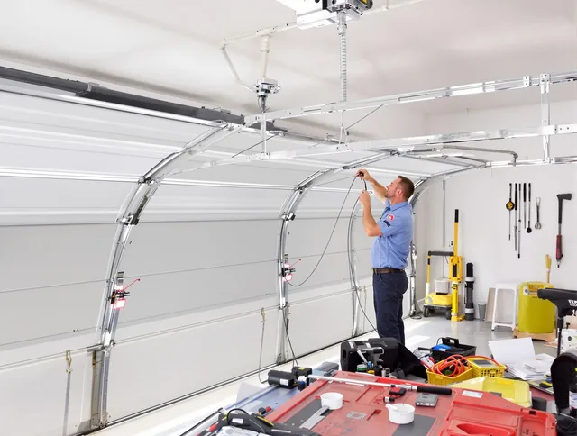 Garage door cable repair service by Westwood Garage Door Repair in Westwood