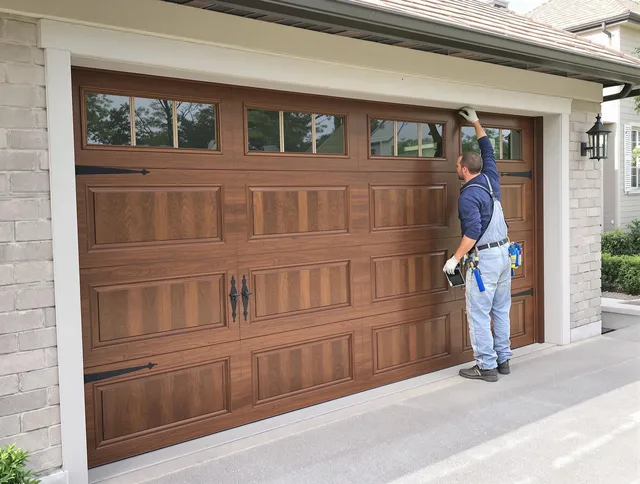 Custom garage door showcase by Westwood Garage Door Repair in Westwood