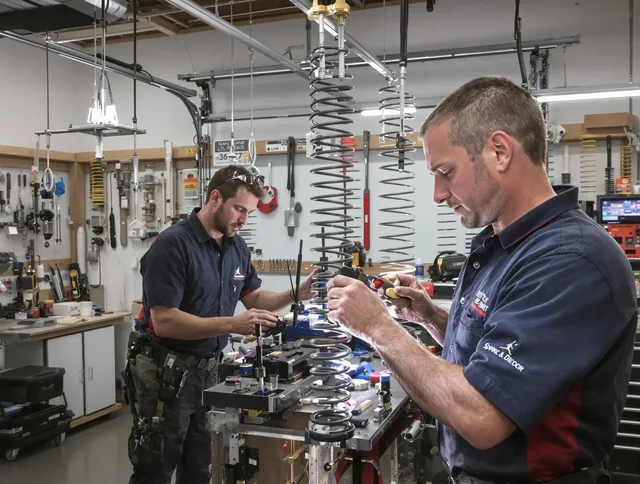 Garage door spring repair service by Westwood Garage Door Repair in Westwood